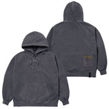 22スクレイプピグメントオーバーサイズヘビースウェットフーディ / 22 SCRAPE PIGMENT OVERSIZED HEAVY SWEAT HOODIE BEIGE / PURPLE / CHARCOAL