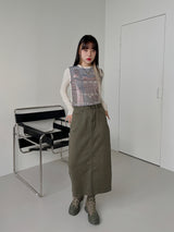 ヴィンセント カラー マッチング クロップド Tシャツ /  color matching cropped T-shirt (2color)