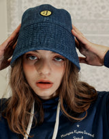 SM:]E DENIM ROUND BUCKETHAT INDIGO (6691415064694)