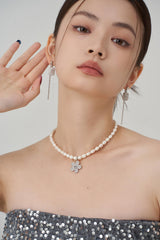 BLUE CUBIC EARRING 