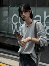 ブラックミニビーズネックレス / [MADE] Black mini beads necklace (1 color)