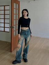 ビンテージユーズドウォッシュ加工デニム/no.501 Vintage Used Washed Denim