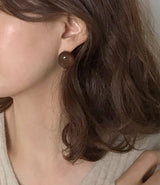 フォーミカペブルピアス [Brown]
