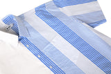 SOLID & MULTI STRIPE HALF SHIRT BLUE (6566875070582)