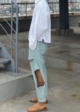 レイストライプクロップシャツ / Ray Stripe Crop Shirt 2COLOR