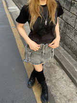 Y2k ツーポケットウォッシングベルトカーゴスカート / Y2k Two-Pocket Washing Belt Cargo Skirt