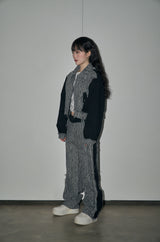 ジャカードデニムパンツ / jacquard denim pt - black