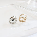 ムードハートレイヤードリング / Mood heart layered ring (2 color)
