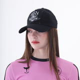 RENステッチキャップ/1 2 Ren stitch cap - BLACK