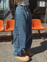 フレッチャーウォッシングワイドデニムパンツ