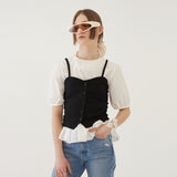 BUTTONED BUSTIER (BLACK) (6579695386742)