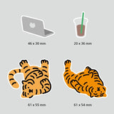 LAZY & LOOK TIGER 4PCS STICKERS (6538532454518)