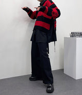ストライプクロップドニット/SK Striped Cropped Knitwear (2 colors)
