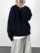 ウールニットスウェットシャツ/wool knit sweatshirt