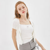 [NF] CUTIE-PIE CROP CARDIGAN (WHITE)_F22QB425