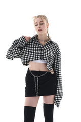 カットアウトミニスカート/CUT OUT MINI SKIRT
