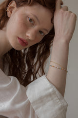 パステルキャンディーチェーン925シルバーブレスレット/[2way] Pastel candy chain 925 silver bracelet/anklet