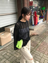 サマーパンチングニット