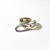 Silver Bear chain ring (6673130913910)