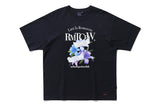 パステルリリーTシャツ / PASTEL LILY TEE_NAVY