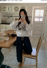 Ribbon Sheep Fleece Jogger Pants (4color)