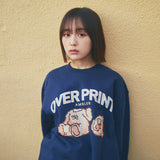 コラボレーションスウェット（ネイビー）I over print × AMBLER (6635498406006)