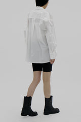 Zip-up lettering shirt (2color)