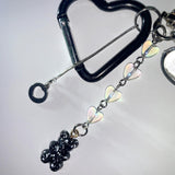 Ink marble bear keychain (2color) (6685432578166)