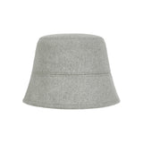 Stud Drop Over Fit Wool Bucket Hat Gray