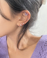 ルシードパープルバタフライピアスセット/[4 set] Lucid Purple Butterfly Piercing Set