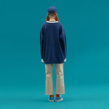 BASIC V NECK  KNIT SWEATER_BLUE (6610796839030)