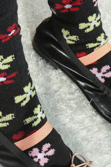flower pattern socks