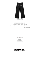 LETTERING CHINO PANTS - BLACK