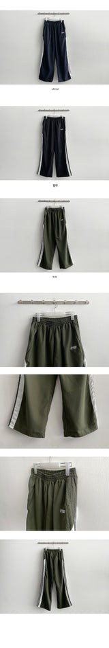 ラルバンディングトラックラインワイドパンツ