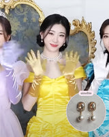 Elegant Oval Crystal and Pearl Piercing - Golden Shadow (ITZY Chaeryeong Piercing)