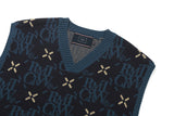 アーガイルロゴニットベスト / ARGYLE LOGO KNIT VEST_NAVY
