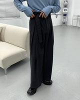 ツインベルトワイドパンツ/SK Twin Belt Wide Pants (3 colors)