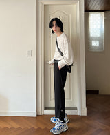 ビビットタイトルニット/vivid titled knit (4 color)