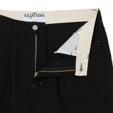ワンタックツイルコットンパンツ / Express Holiday One-tuck Twill Cotton Pants_Black