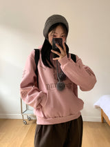 [Brushed lining] レスティンオーバーフィットフーディドTシャツ