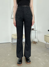 ジャガードブーツカットパンツ / Jacquard Bootcut Pants (4color)