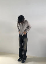 Trendy washing denim pants 