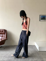 サリーボタンパンチングレイヤードニットノースリーブ / Sally button punching layered knit sleeveless