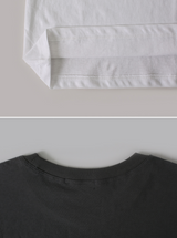 レタリングコットン半袖Tシャツ (2color) (6613794160758)