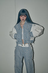 ジャカードデニムパンツ / jacquard denim jp - white