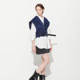 SARA ZIPUP VEST, NAVY (6626762653814)