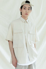 4POCKET BDU COTTON 1/2 SHIRT OATMEAL (6559933726838)
