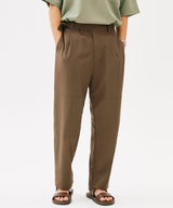 MINIMAL ONE TUCK GURKHA PANTS (BROWN) (6585158533238)