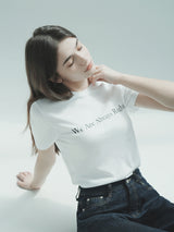 レタリングTシャツ / T1008 LETTERING T-SHIRT_WHITE