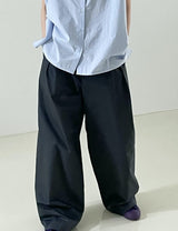 Dull bizo pintuck wide pants